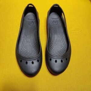 Crocs Kadee Slingback Comfort Black Casual Flats Slip On Women's Size 10
